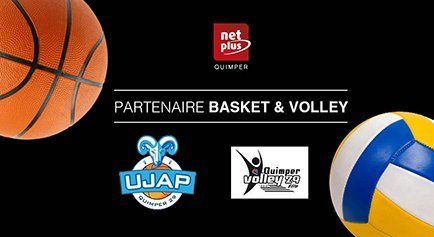 Net Plus Quimper, partenaire de l'UJAP et Quimper Volley 29
